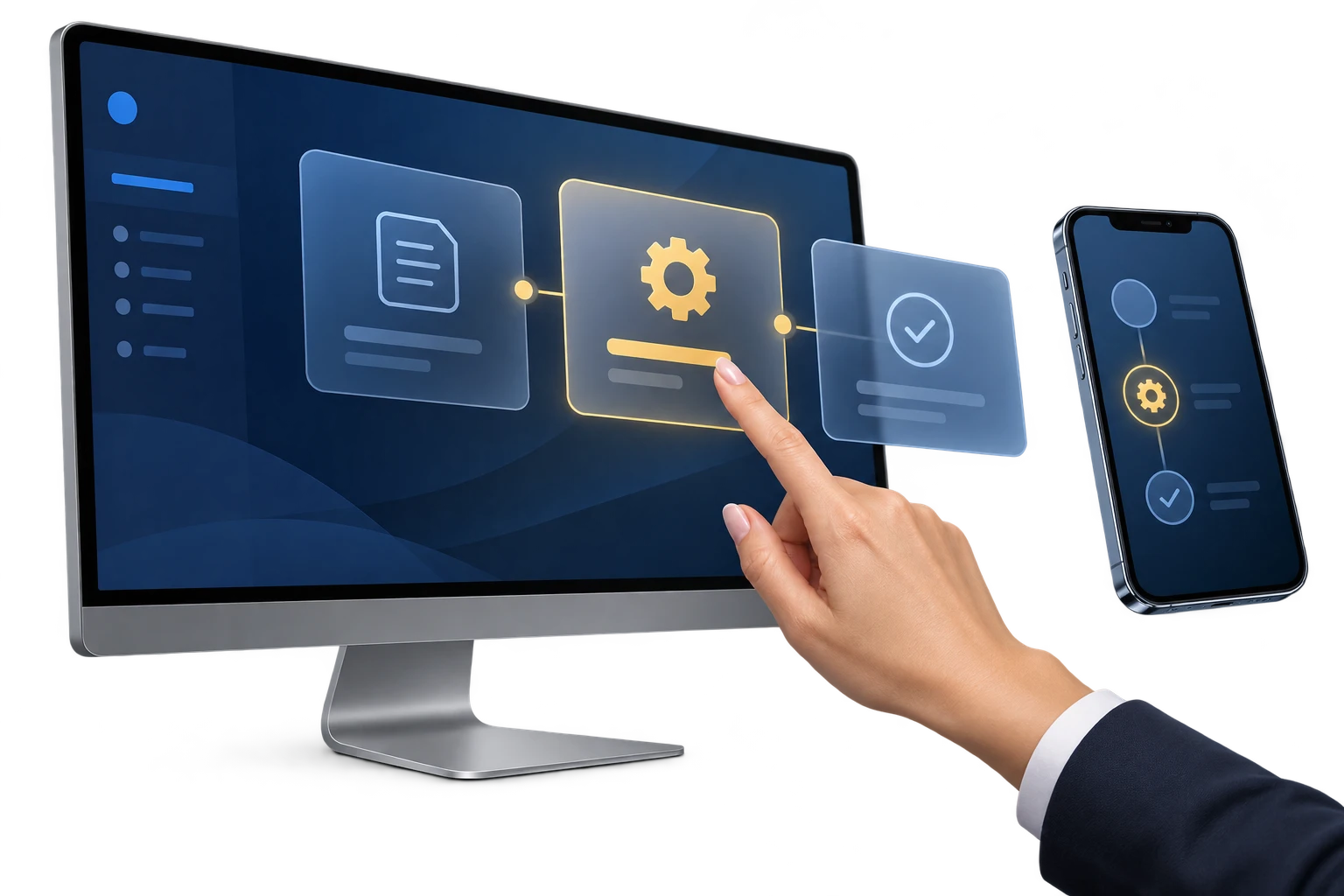 Visual concettuale per video software e SaaS