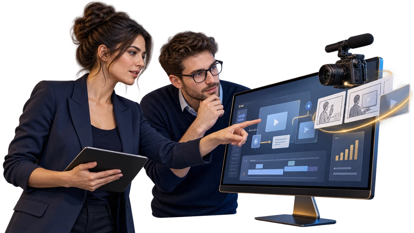 Visual concettuale per video software e SaaS