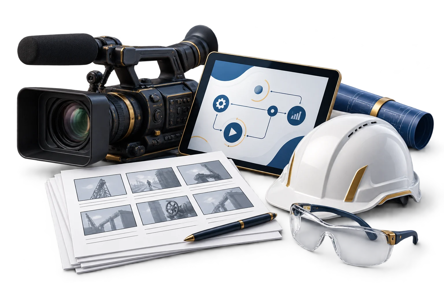 Visual concettuale per video su sicurezza e procedure, non progetto cliente