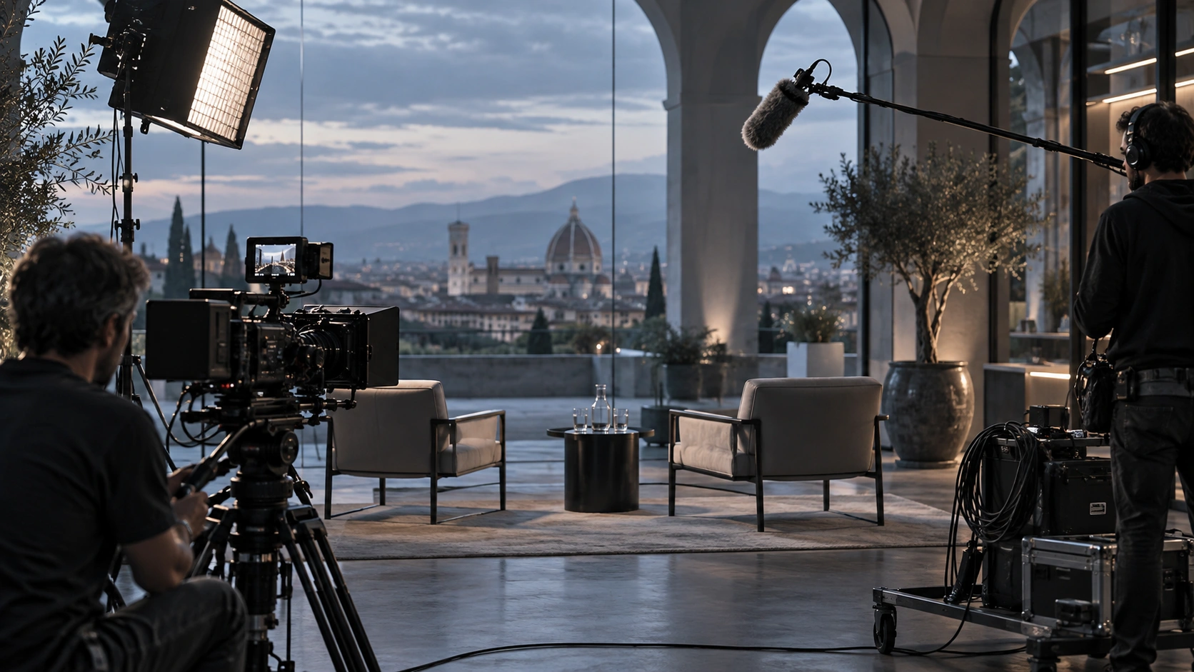 Illustrazione concettuale: Production Service Italy — backdrop