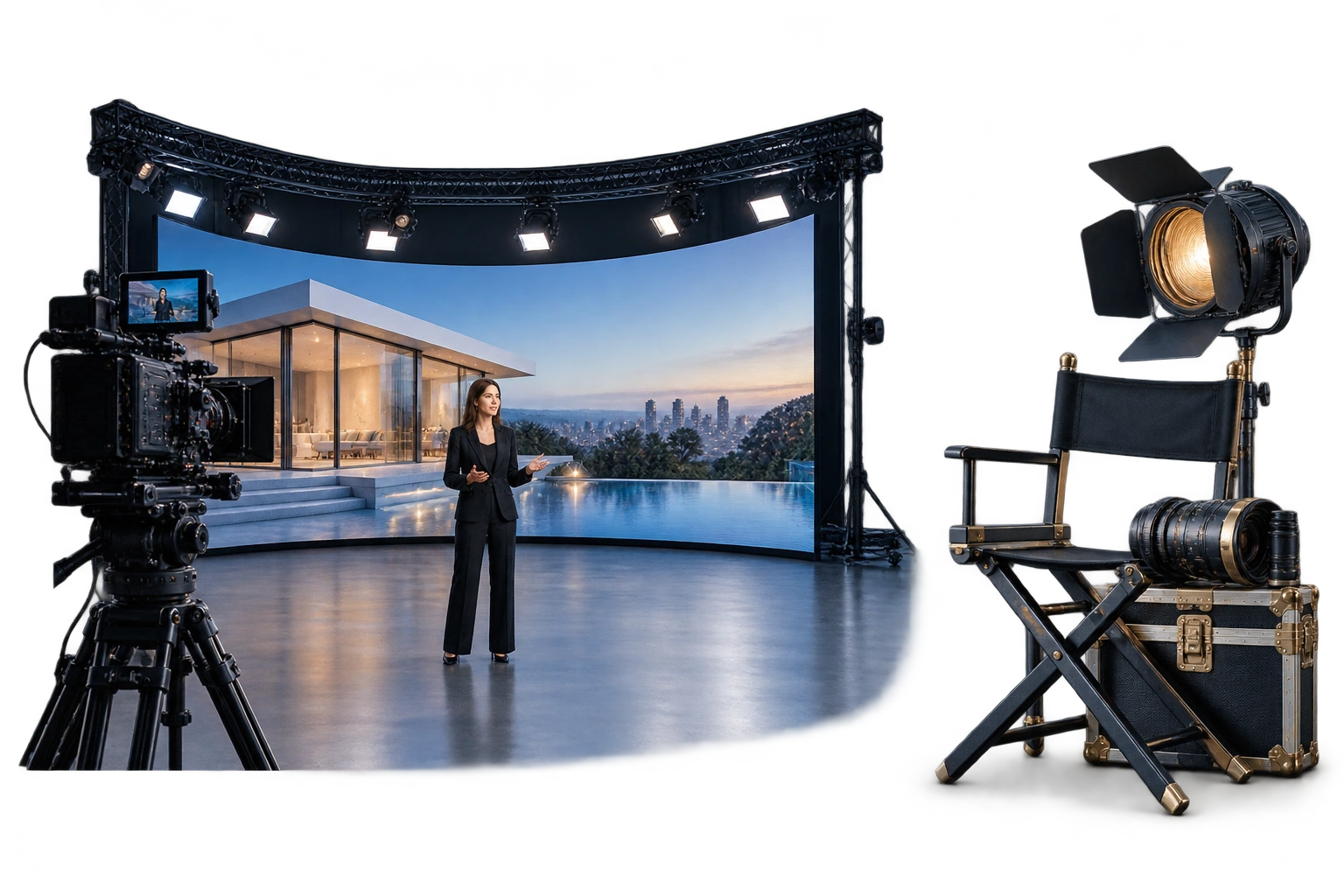 Illustrazione concettuale: Virtual production — method